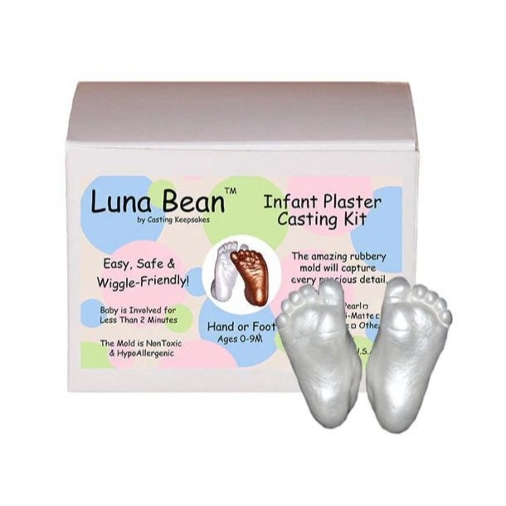 New Luna Bean Infant Plaster Casting Kit Hand or Foot by‎ Casting Keepsakes!